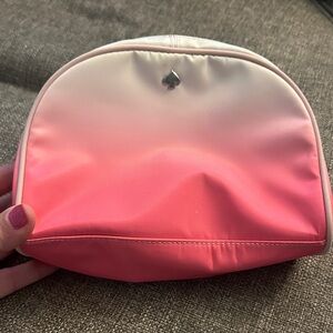 Kate Spade Pink and White Ombre Cosmetic Bag